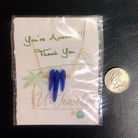 🆕 Gold Seaglass Necklace 💙 - Picture 5 of 5